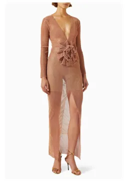 Santa Brands Sparkle Flower Maxi Dress Blush Size AU 6 for rent on The Volte - image 1