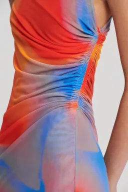 Scanlan Theodore Italian Watercolour Print Dress Blue/Red Size 10 for rent on The Volte - image 2