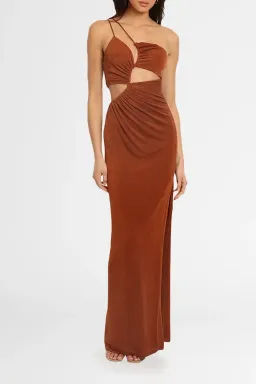 MISHA Clive Gown Brown Size 12 for rent on The Volte - image 1