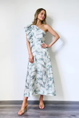 Lakeyo Lizane Midi Dress Print Size AU 8  for rent on The Volte - image 1