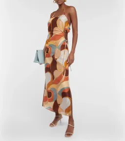 Sir the Label Vista Halter Midi Dress in Vista Print Size 2 / AU 10 for rent on The Volte - image 1