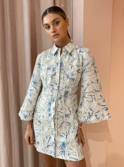 Significant Other Ansel Dress Illustration Floral Size AU 6 for rent on The Volte - image 1