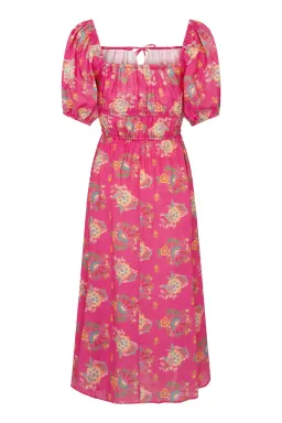 Spell Solstice Linen Soiree Dress Rose Pink Size AU 12 for rent on The Volte - image 4