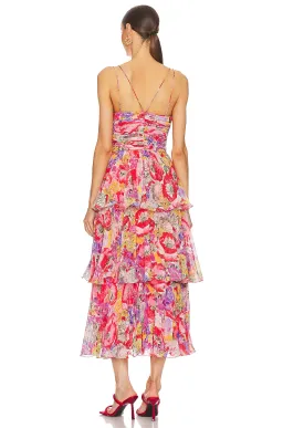 Amur Luke Pleated Tier Dress Floral Size AU 8 for rent on The Volte - image 3