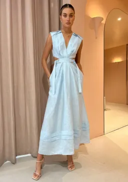 Acler Telford Dress Cloud Blue Size 10 for rent on The Volte - image 1