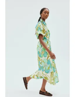 Alemais Janis Shirt Midi Dress Floral AU12 for rent on The Volte - image 2
