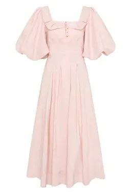 Aje Jessica Frill Midi Dress soft pink size 6 for rent on The Volte - image 5