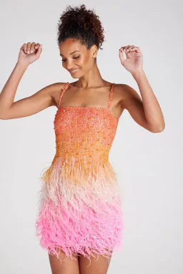 Nadine Merabi Cassie Sunset Dress Multi Size S for rent on The Volte - image 1