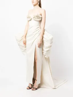 Rachel Gilbert Romy Gown Cream Size 10 for rent on The Volte - image 2