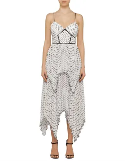 Self-Portrait Plumetis Tiered Midi Dress Print Size 12 for rent on The Volte - image 1