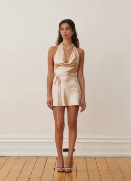 Arcina Ori Daniela Mini Dress Champagne Size M / AU 10 for rent on The Volte - image 1