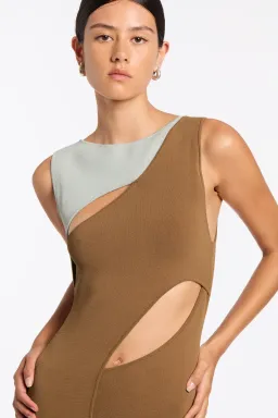 Sir the Label Nadja Cut Out Maxi Dress Cinnamon Size 10 for rent on The Volte - image 3