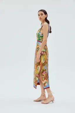 Alemais Dreamer Corset Midi Dress Multi Size 14  for rent on The Volte - image 2