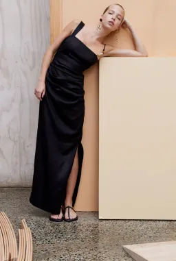 Sir The Label Antonia Beaded Midi Dress Black Size 1 / AU 8 for rent on The Volte - image 4