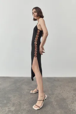 St. Agni Link Detail Midi Dress Black Size 6 for rent on The Volte - image 4