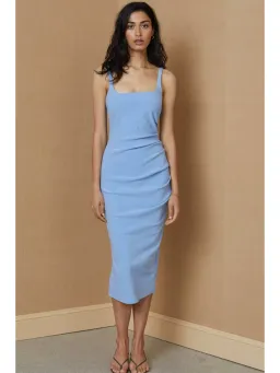 Bec & Bridge Hana Midi Dress Blue Size AU 8 for rent on The Volte - image 1