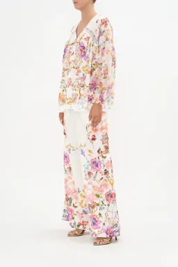 Camilla Spider Girl Blouson Blouse With Neck Tie Floral One Size for rent on The Volte - image 3