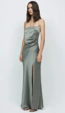 Bec & Bridge Nadia Maxi Dress in Khaki Size 10  for rent on The Volte - image 3