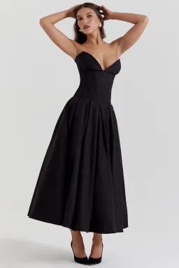 House Of CB Lady Strapless Midi Dress Black Size S / AU 8 for rent on The Volte - image 5