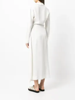 Sir The Label Clemence Long Sleeve Wrap Dress Ivory Size 1/AU 8 for rent on The Volte - image 3