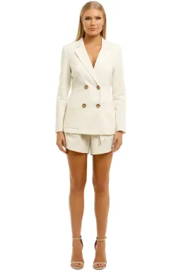 Ministry of Style Cassia Blazer and Shorts Set in Ivory Size 14 for rent on The Volte - image 1