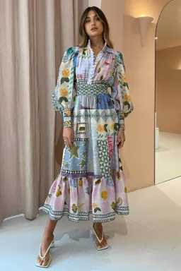 Alemais Emma Gale Shirtdress Multi Size 12 for rent on The Volte - image 5