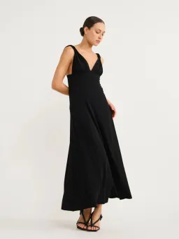 Hansen and Gretel Campari Jersey Midi Dress Black Size XS / AU 6 for rent on The Volte - image 4
