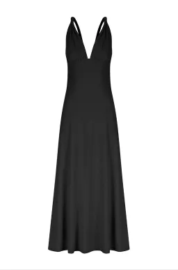 Hansen and Gretel Campari Jersey Midi Dress Black Size XS / AU 6 for rent on The Volte - image 8