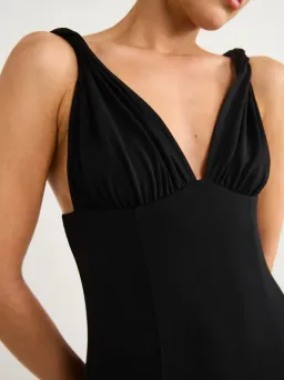 Hansen and Gretel Campari Jersey Midi Dress Black Size XS / AU 6 for rent on The Volte - image 7