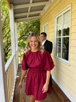 Sir the Label Dion Open Back Mini Dress in Plum Size 0 / AU 6 for rent on The Volte - image 4