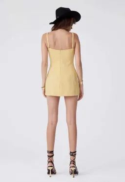 Atoir All Caught Up Mini Dress Yellow Size 8 for rent on The Volte - image 2