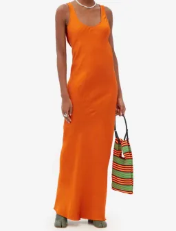 Marques Almeida Orange Backless Dress Orange Size 12  for rent on The Volte - image 1
