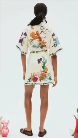 Alemais Meagan Mini Shirt Dress Print Size 8 for rent on The Volte - image 3