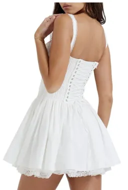 House of CB Pietra Corset Mini Dress White Size 8  for rent on The Volte - image 3