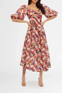 Nicholas Wren Midi Dress in Darlington Grey Floral Size 16 for rent on The Volte - image 4