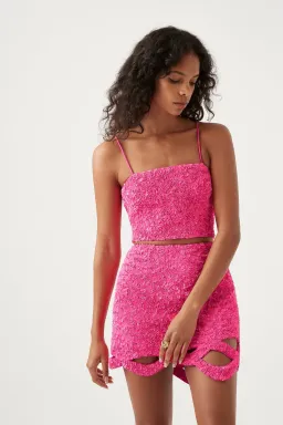 Aje Catara Skirt and Evelyn Crop Top Pink Size XXS/Au 4  for rent on The Volte - image 2