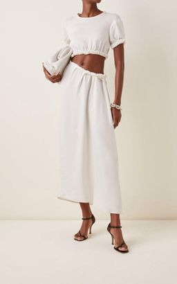 Christopher Esber Rolled T-Shirt Dress White Size 8 for rent on The Volte - image 2