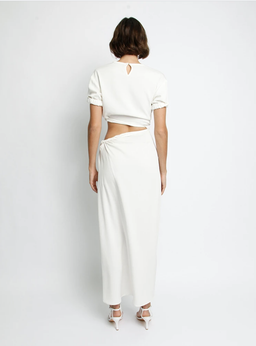 Christopher Esber Rolled T-Shirt Dress White Size 8 for rent on The Volte - image 6