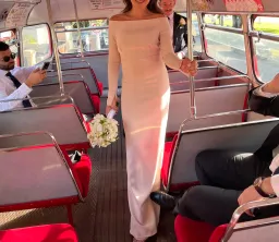 Off the Shoulder Maxi Dress Baby Pink Nude Size 8 for rent on The Volte - image 2