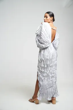 L'Idée De Luxe Gown Silver Size 10 for rent on The Volte - image 3