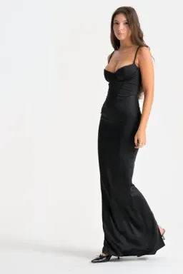 House Of CB Stefania Corset Maxi Dress Black Size XS / AU 6  for rent on The Volte - image 3