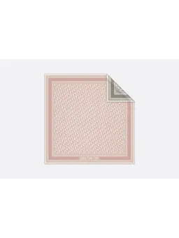 Dior Scarf Oblique Diortwin 90 Square Grey/Pink  for rent on The Volte - image 1