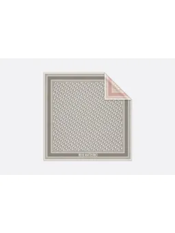 Dior Scarf Oblique Diortwin 90 Square Grey/Pink  for rent on The Volte - image 2