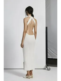 Sir The Label Marcelle Open Back Dress Ivory Size 3 / AU 12 for rent on The Volte - image 2