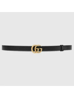 Gucci GG Marmont Reversible Thin Belt Black  for rent on The Volte - image 2