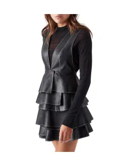 Aje Banksia Leather Dress Black Size 8 for rent on The Volte - image 6