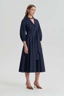 Scanlan Theodore Parachute Cotton Twist Dress Navy Size 10  for rent on The Volte - image 2