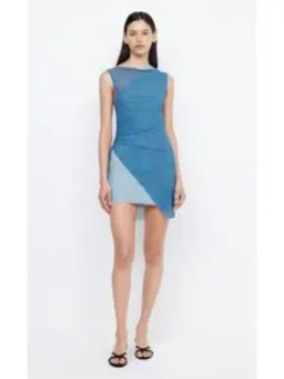 Bec & Bridge Hayden Asymmetric Mini Dress Blue Size AU 6 for rent on The Volte - image 4