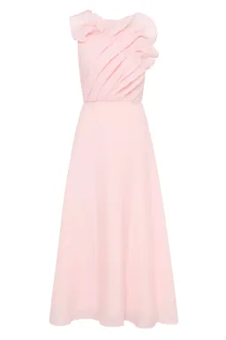 Aje Genesis Midi Dress in Soft Pink Size 14 for rent on The Volte - image 3