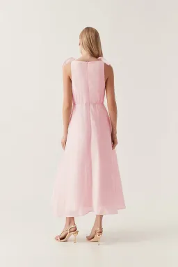 Aje Genesis Midi Dress in Soft Pink Size 14 for rent on The Volte - image 2